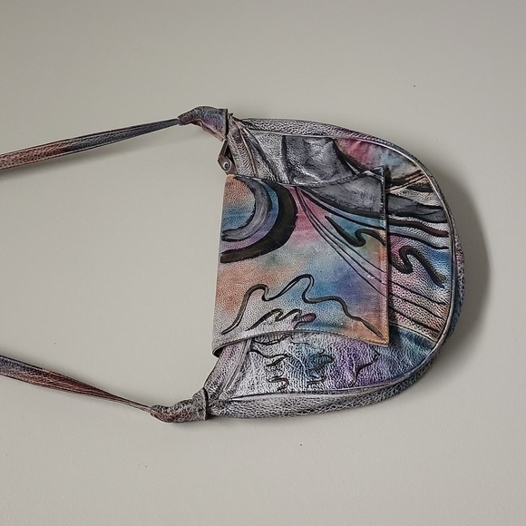 ♡♤Hostpick ♡♤Vintage SMDC Hand painted genuine Leather  CROSSBODY BAG - Picture 2 of 13